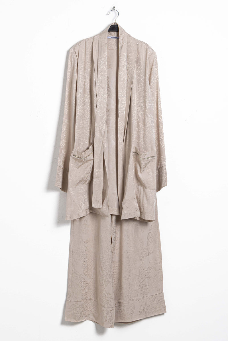 TEXTURED SATIN KIMONO SET