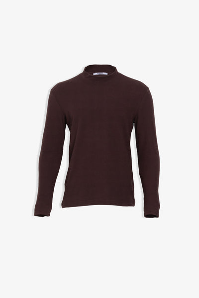 TEXTURED MOCK NECK SWEATER
