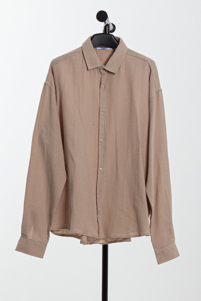 OVERSIZED LINEN BLEND SHIRT