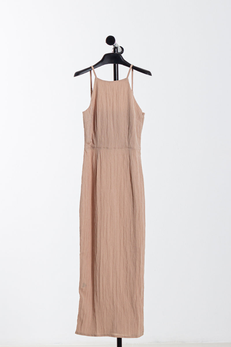 TEXTURED MIDI DRESS
