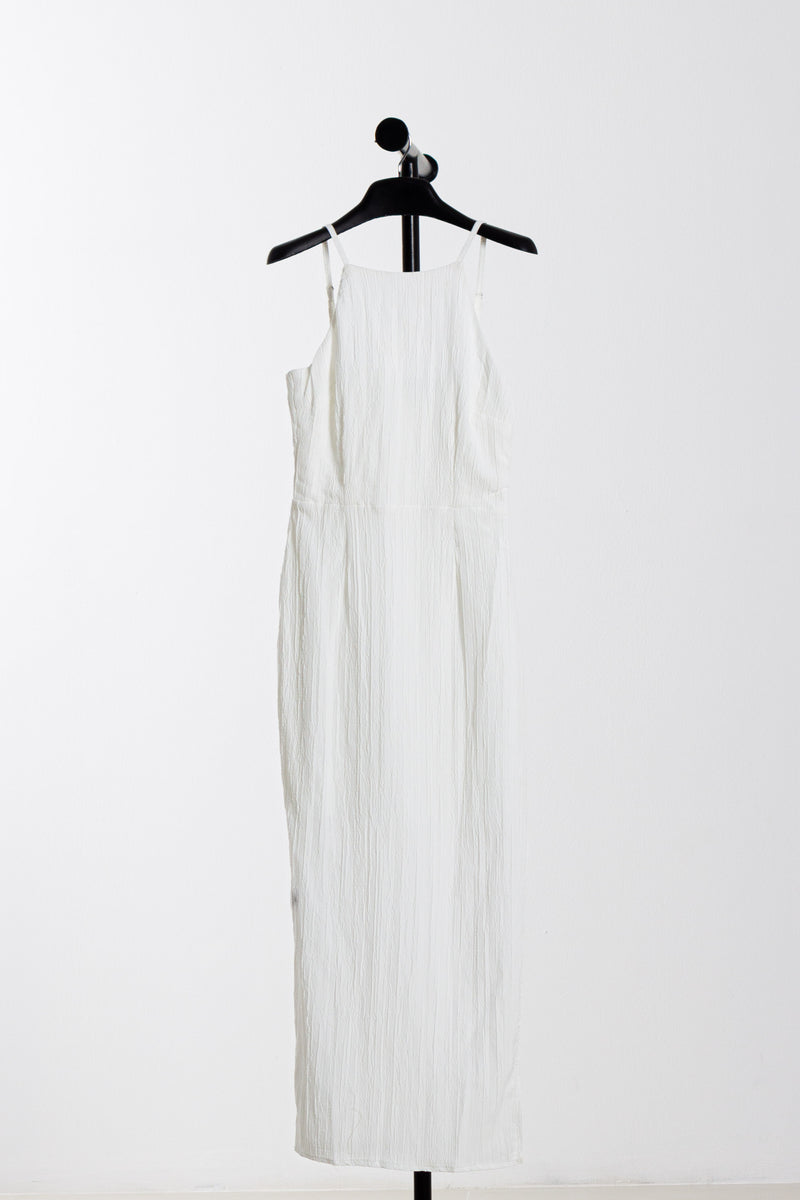 TEXTURED MIDI DRESS