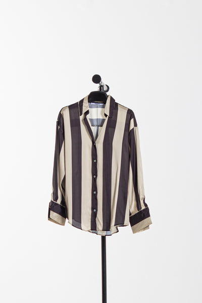 STRIPED SATIN SHIRT