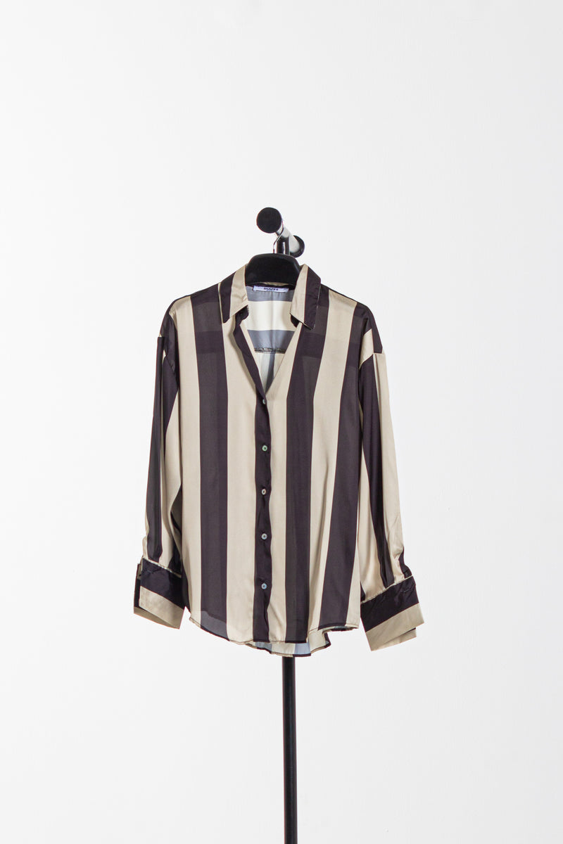 STRIPED SATIN SHIRT