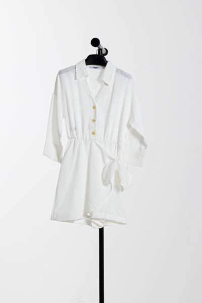 DETAILED WRAPED SHIRT JUMPSUIT