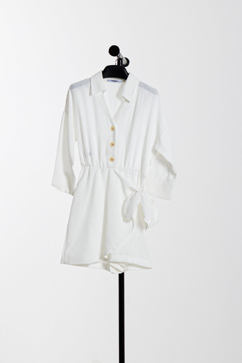 DETAILED WRAPED SHIRT JUMPSUIT