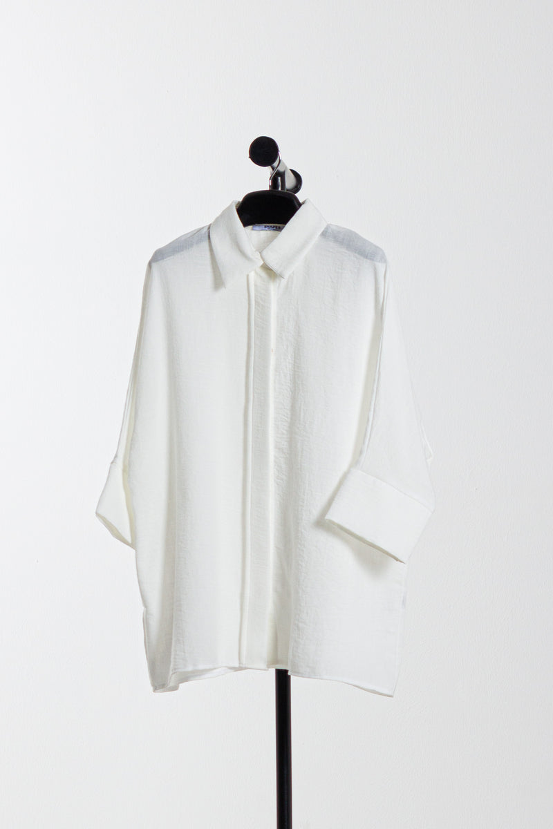 LINEN BLEND OVERSIZED SHIRT