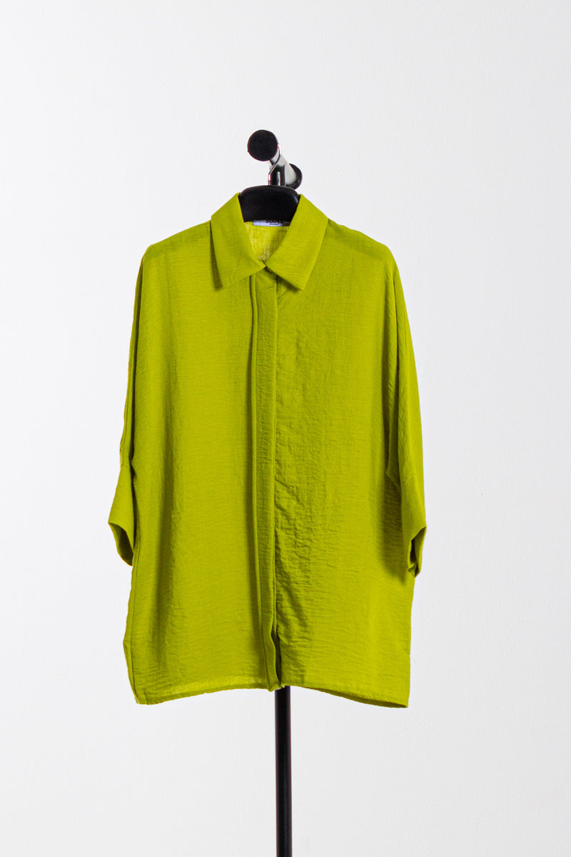LINEN BLEND OVERSIZED SHIRT