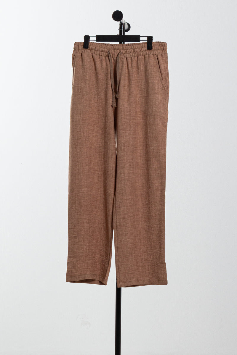 LIGHTWEIGHT LINEN BLEND TROUSERS