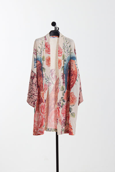PRINTED LINEN KIMONO