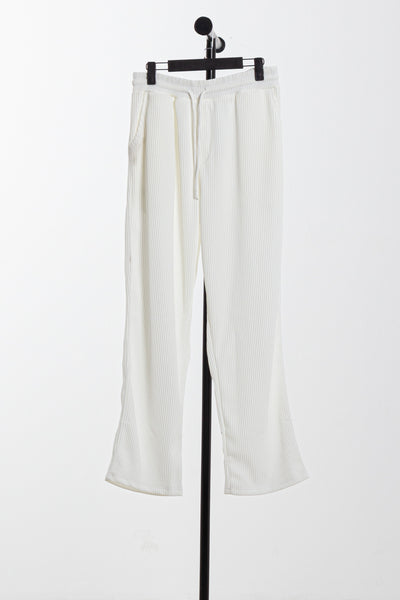 RIBBED JOGGER WAIST TROUSERS