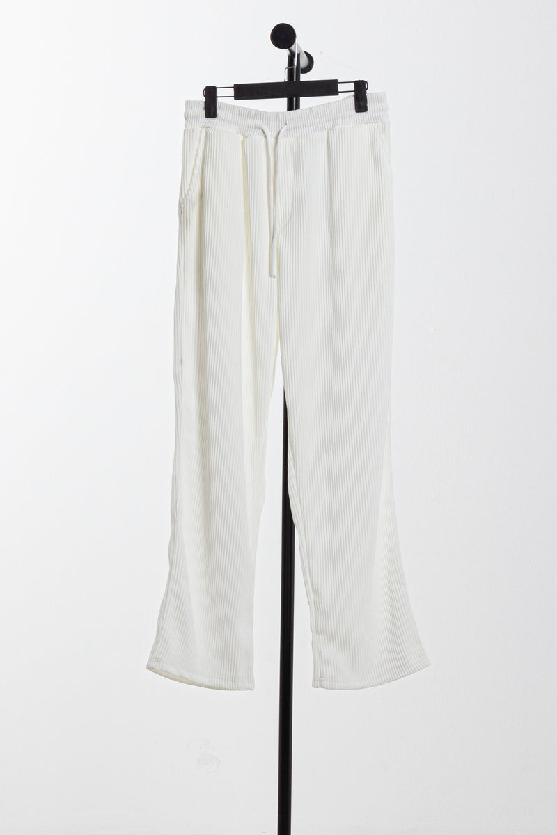 RIBBED JOGGER WAIST TROUSERS