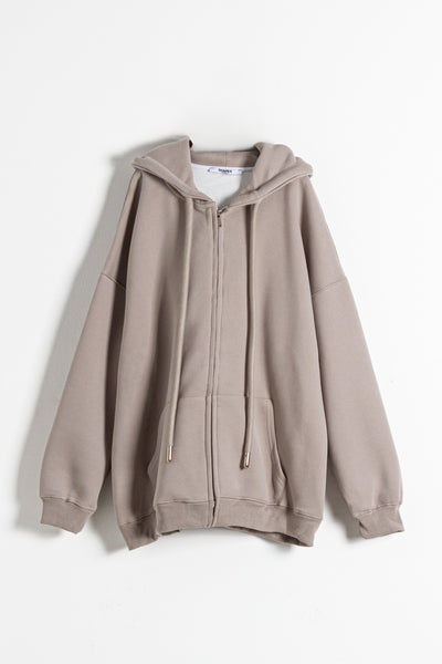 OVERSIZED HOODIE WITH ZIP