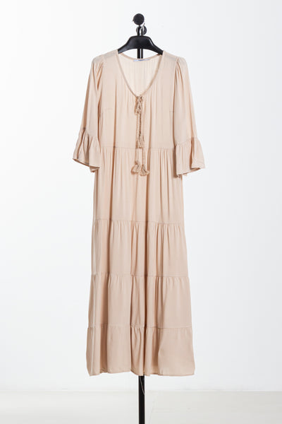 DETAILED FLARE MIDI DRESS