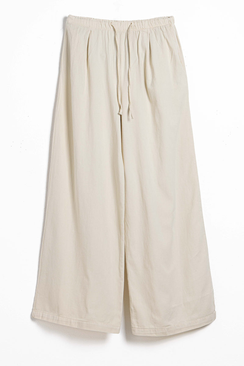 WIDE-LEG JOGGER WASIT DENIM TROUSERS