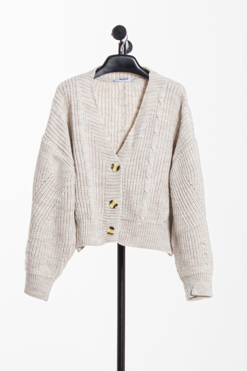 KNIT CROPPED CARDIGAN