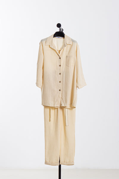 LINEN BLEND SHIRT SET