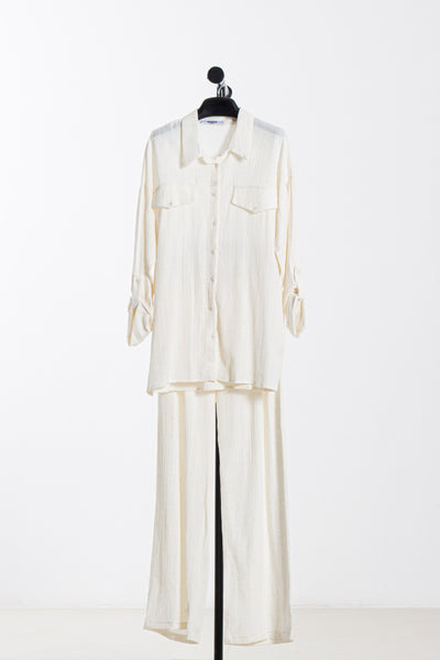 TEXTURED SHIRT SET