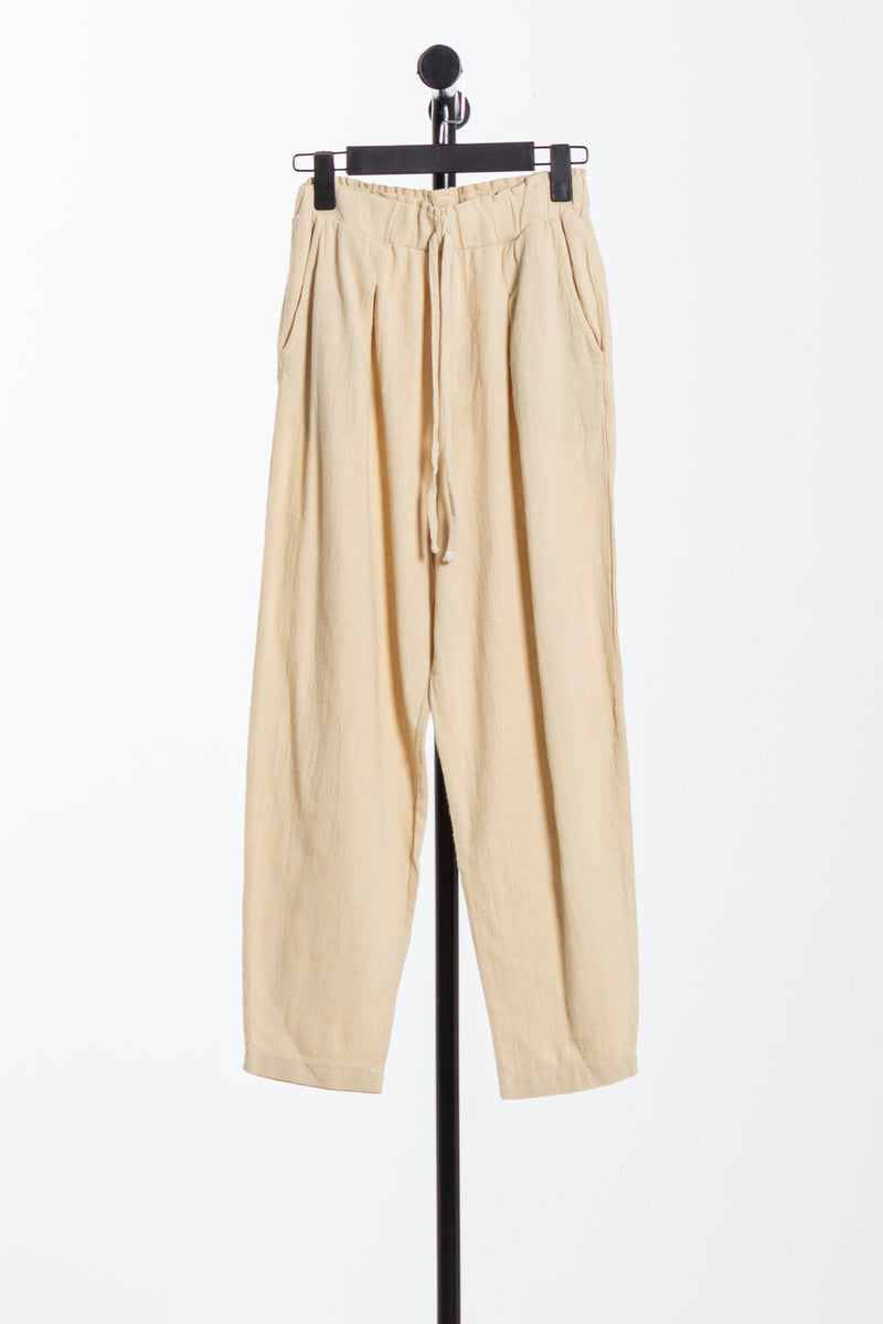 LINEN BLEND JOGGER WAIST TROUSERS
