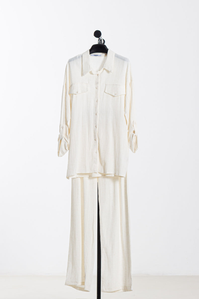 TEXTURED SHIRT SET