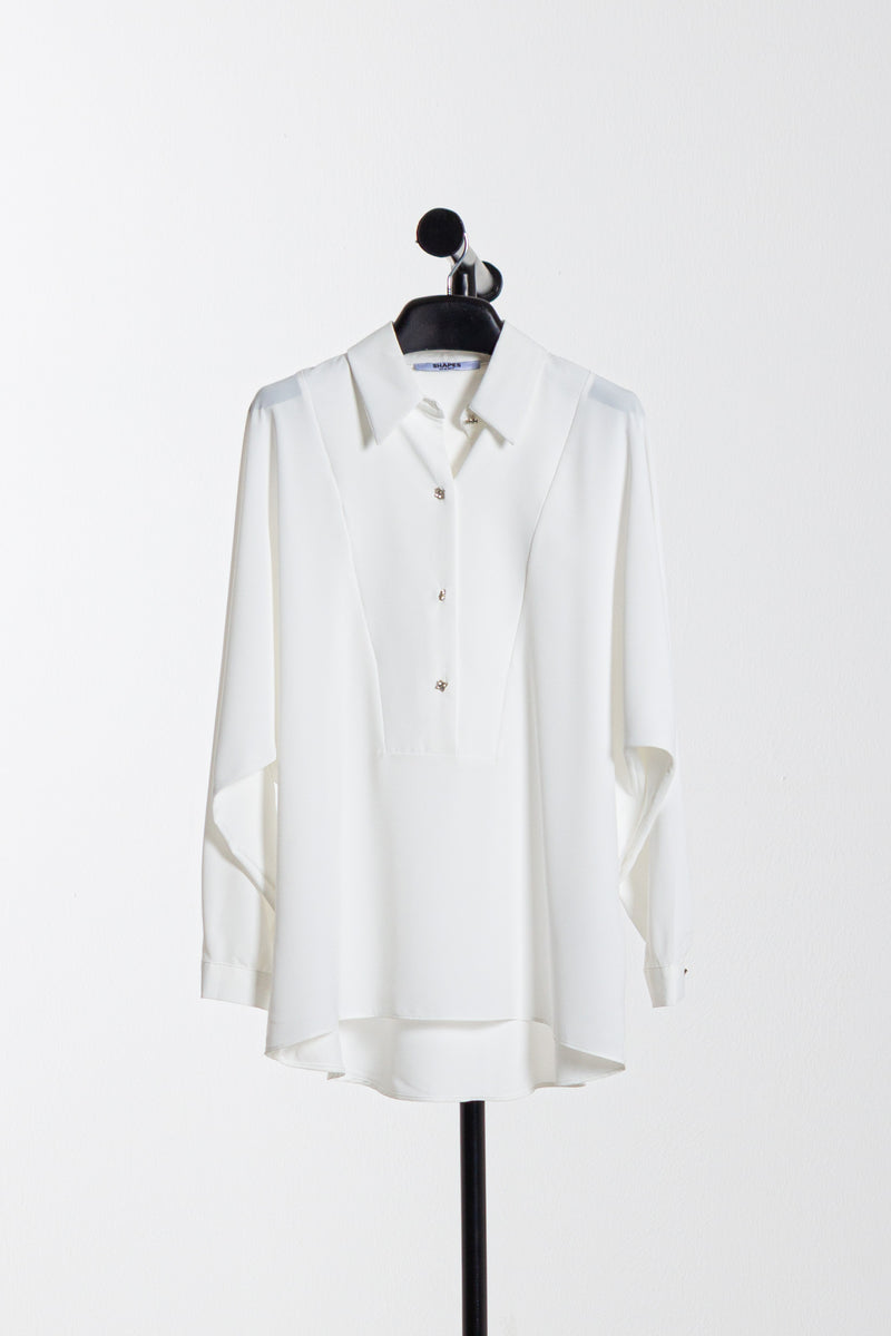 FLOWY SHIRT WITH DETAILED BUTTONS