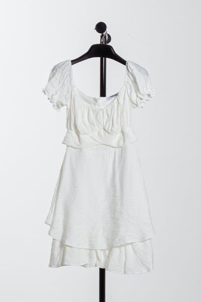 VOLUMINOUS OFF THE SHOULDER DRESS