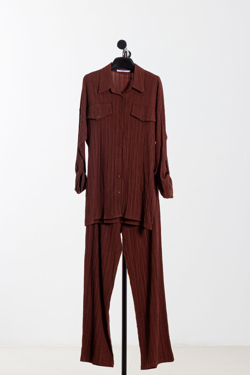 TEXTURED SHIRT SET