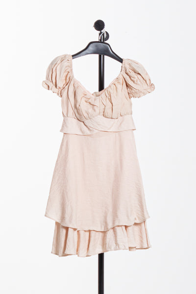 VOLUMINOUS OFF THE SHOULDER DRESS