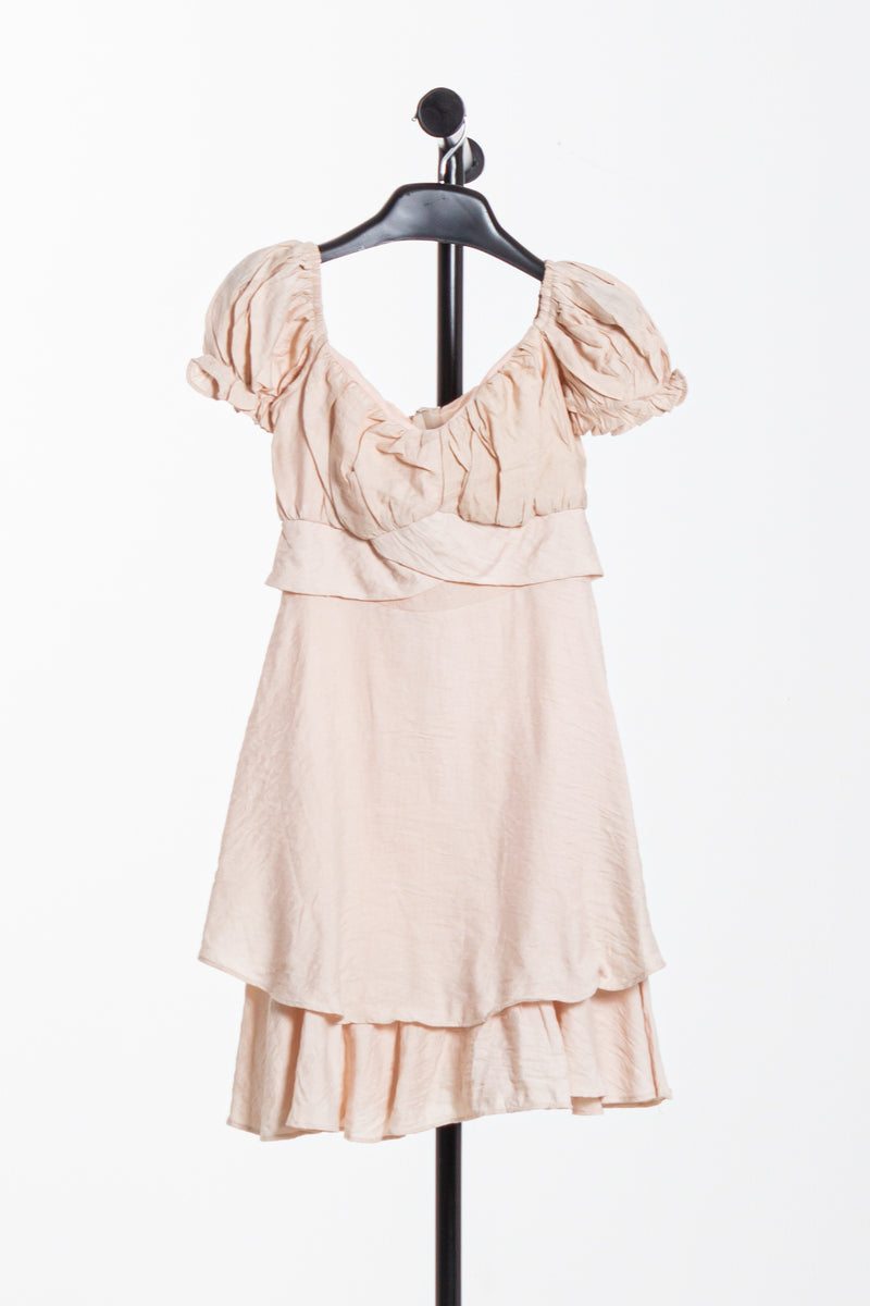 VOLUMINOUS OFF THE SHOULDER DRESS