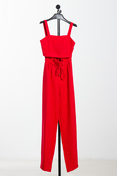 LINEN BLEND CROP TOP SET