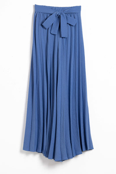 PLEATED WIDE-LEG TROUSERS