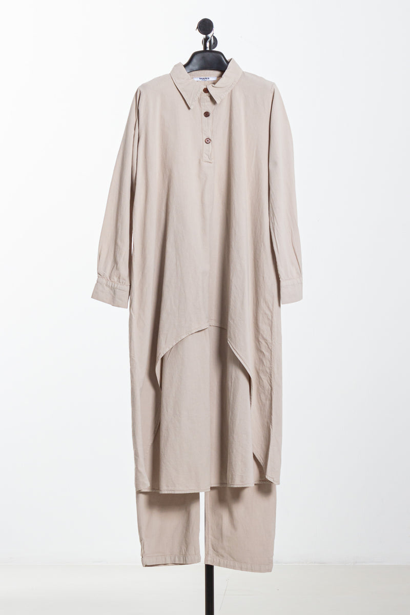 HEAVY COTTON LONG SHIRT SET