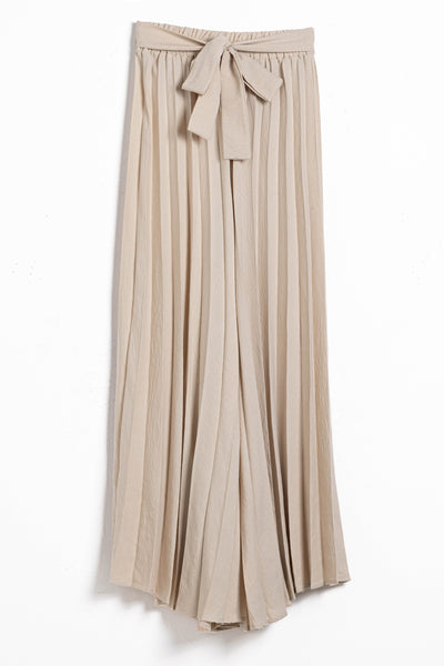 PLEATED WIDE-LEG TROUSERS