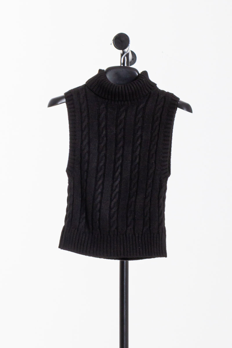 HIGH NECK CROP SWEATER
