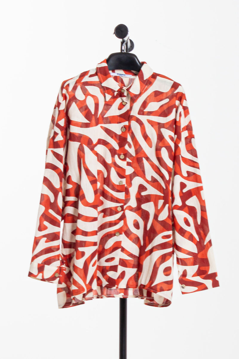 PRINTED LINEN BLEND SHIRT
