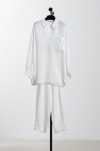 COMFORT LINEN BLEND SHIRT SET