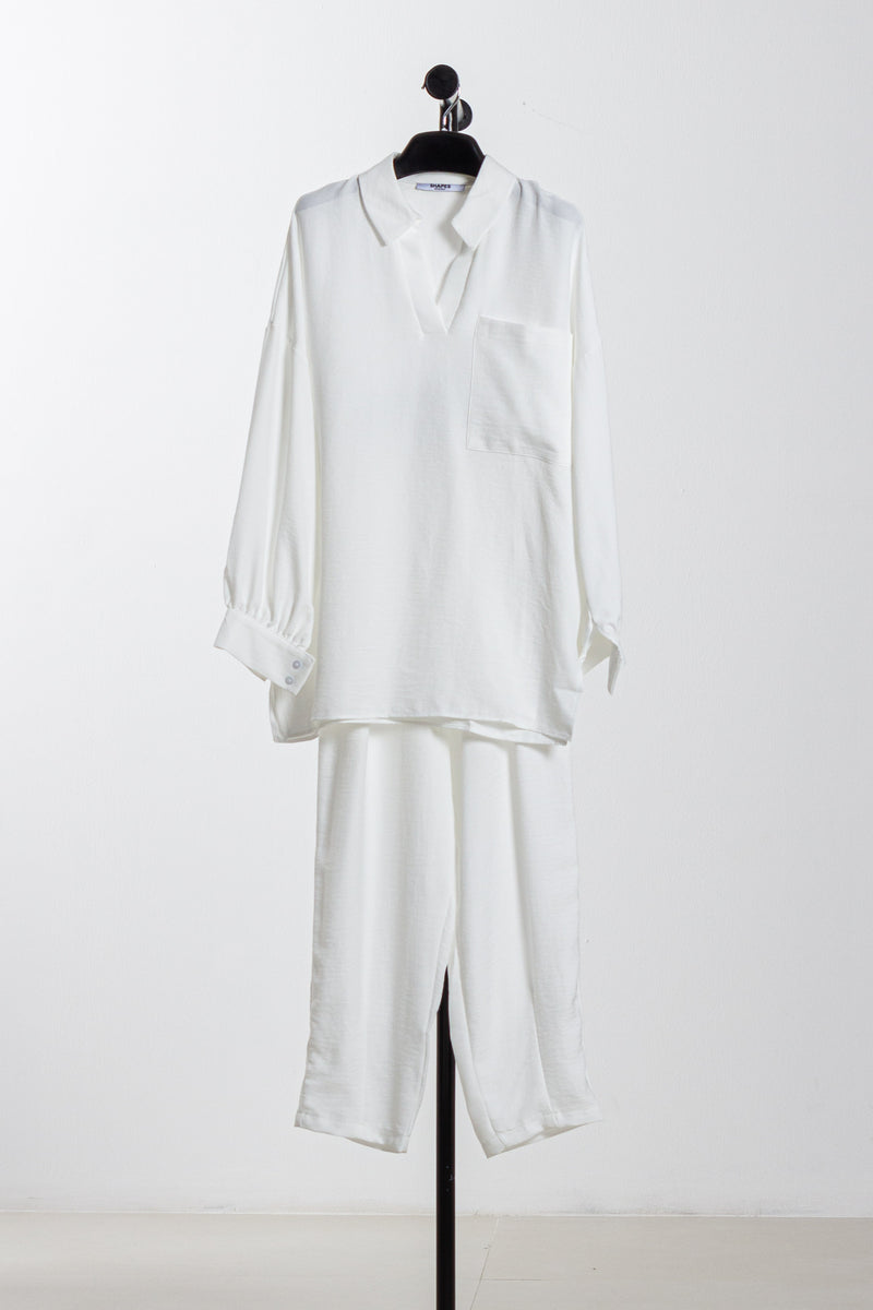 COMFORT LINEN BLEND SHIRT SET