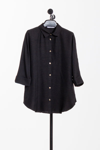 TEXTURED LINEN BLEND SHIRT