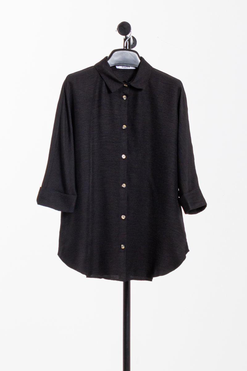 TEXTURED LINEN BLEND SHIRT