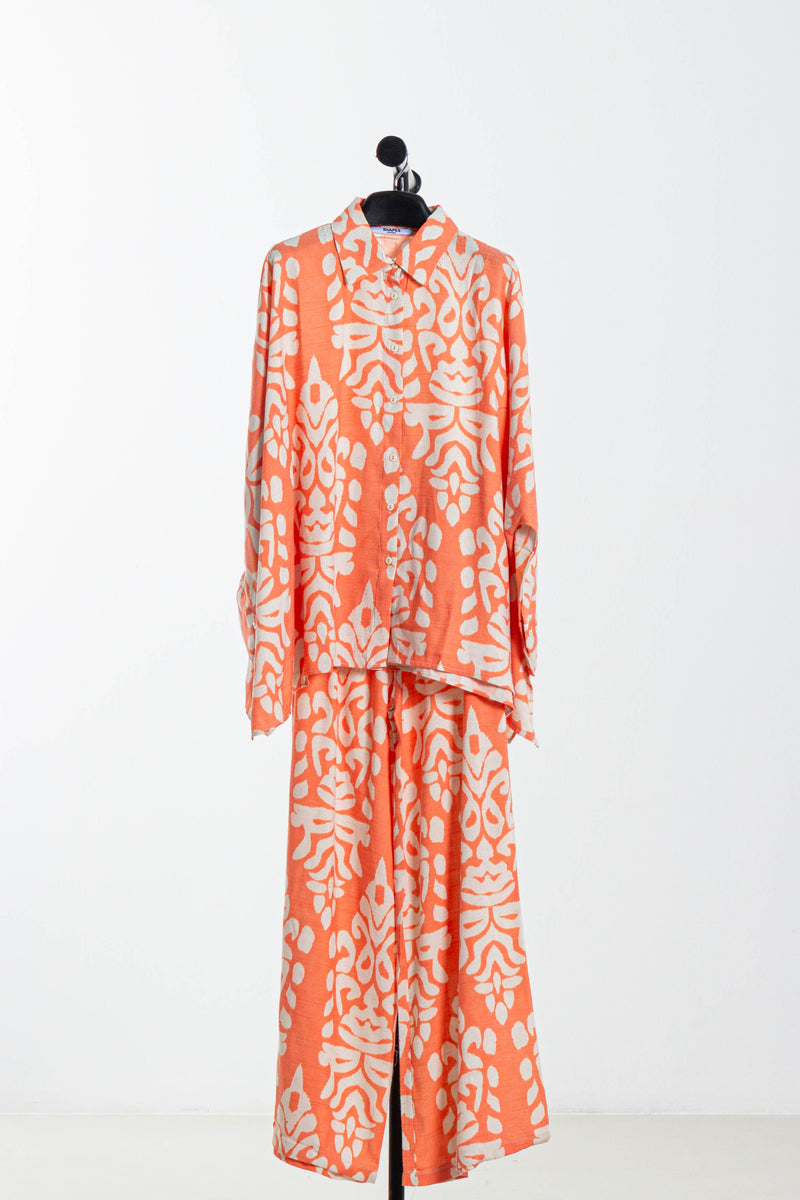 PRINTED LINEN BLEND SET