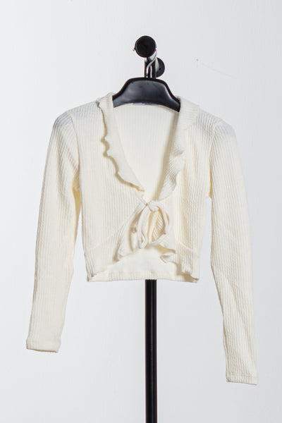 FRONT KNOT RIBBED TOP