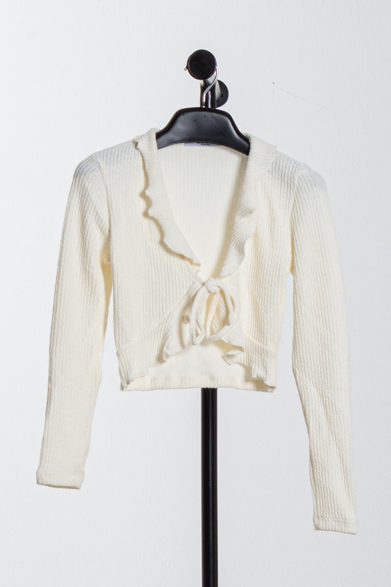 FRONT KNOT RIBBED TOP