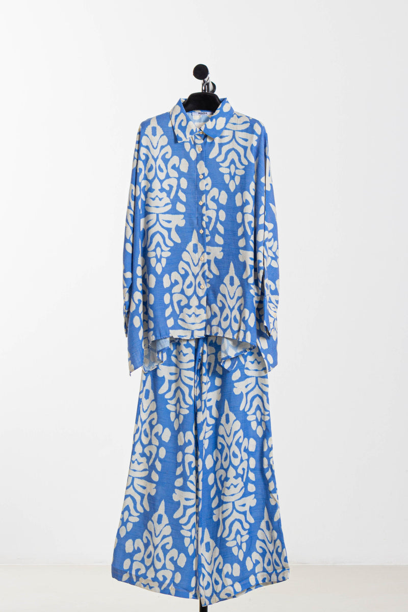 PRINTED LINEN BLEND SET