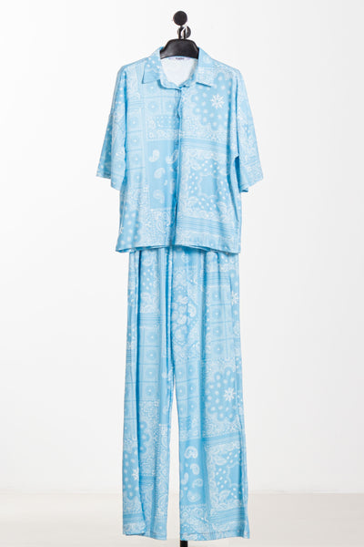 BANDANA PRINT SHIRT SET