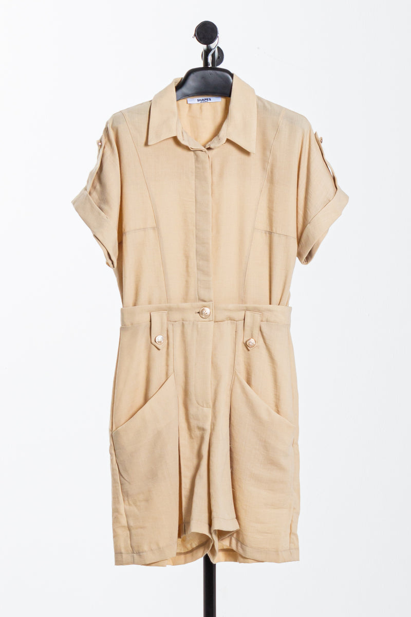 DETAIL BELTED SHORT JUMPSUIT