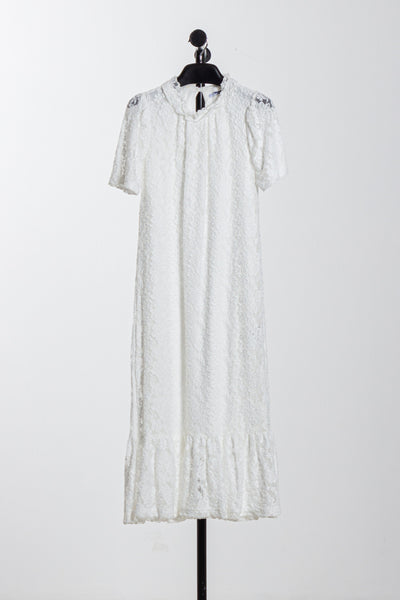 DETAILED LACE MIDI DRESS