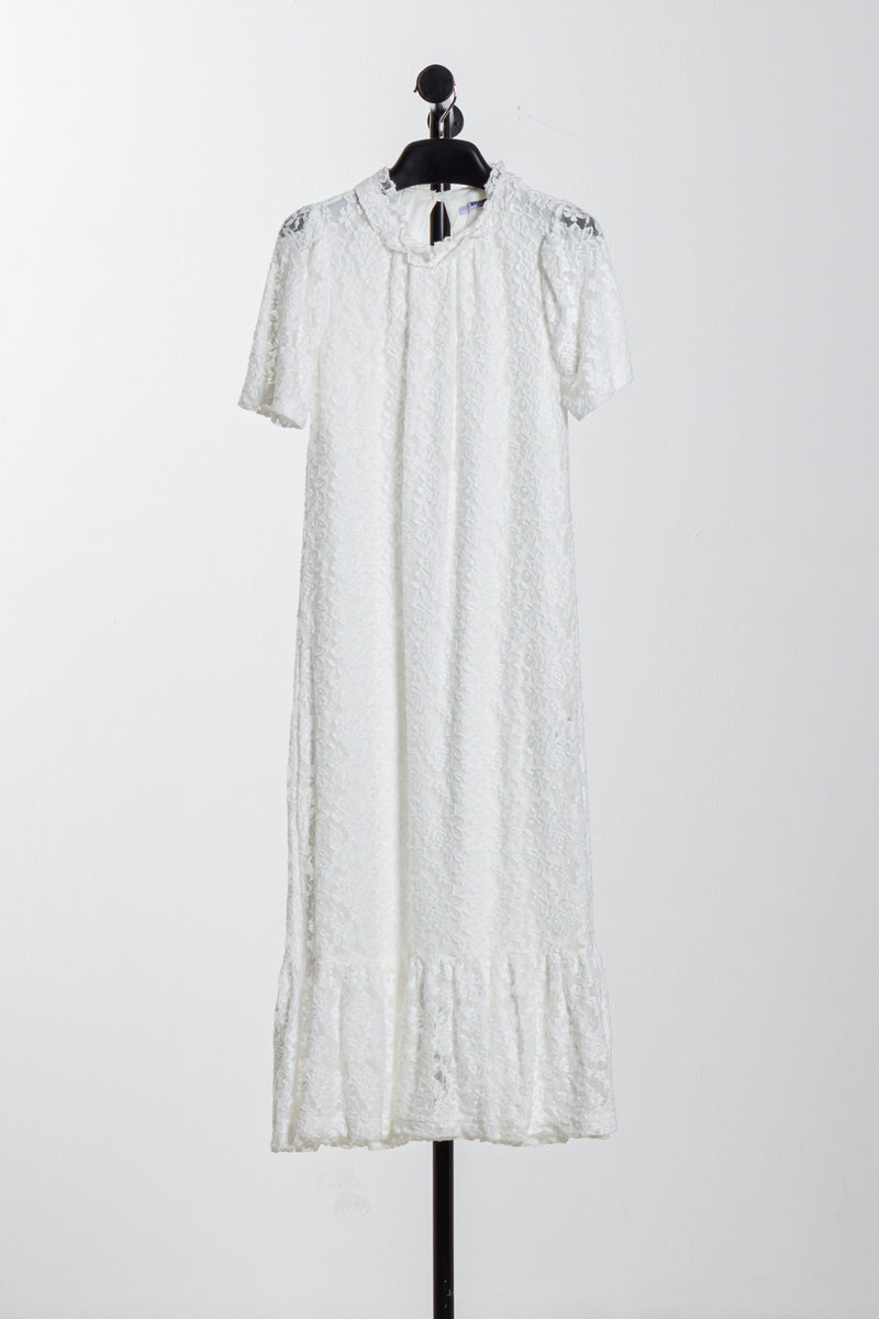DETAILED LACE MIDI DRESS