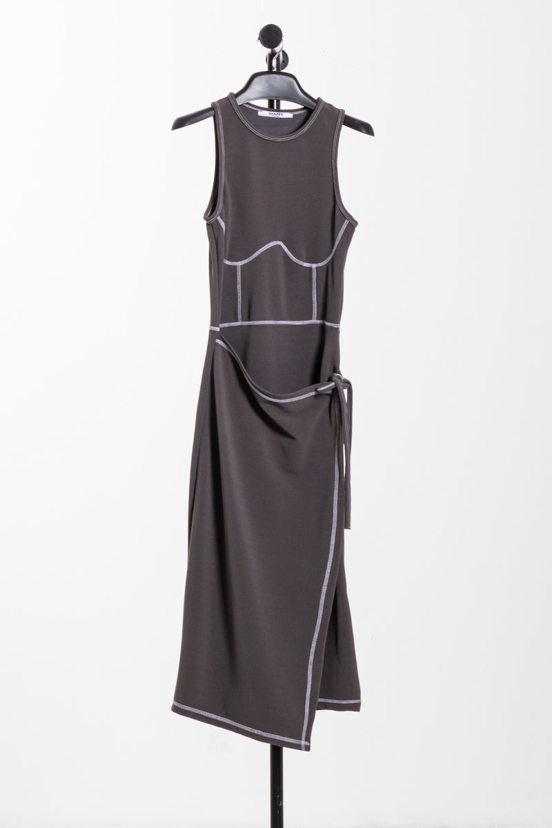 DETAILED FITTED KNIT DRESS
