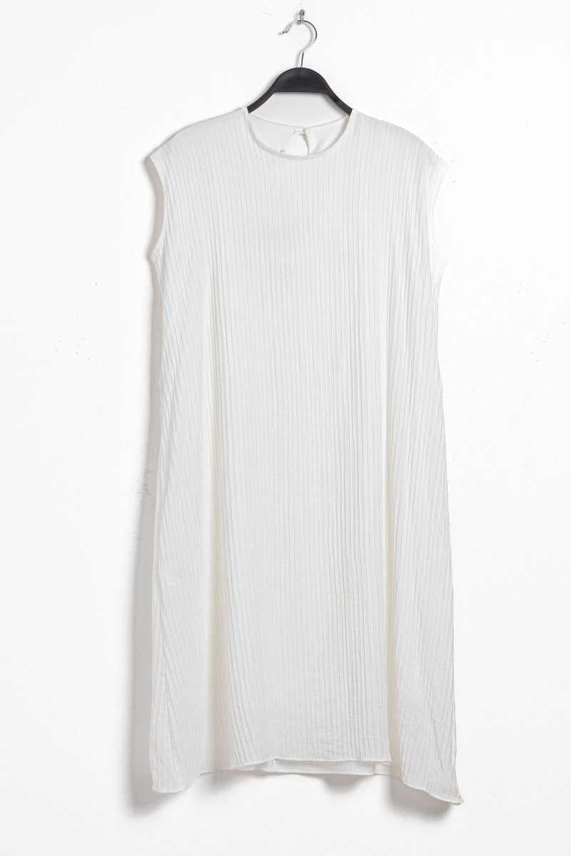 TEXTURED LINEN BLEND DRESS
