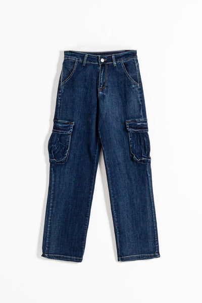 STRAIGHT FIT CARGO JEANS