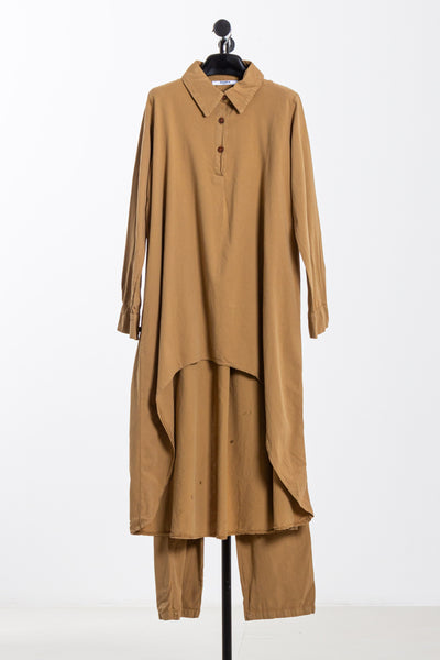HEAVY COTTON LONG SHIRT SET